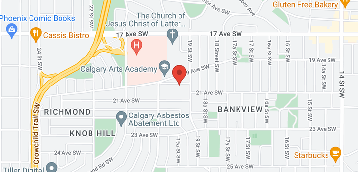 map of 2013 20 Avenue SW